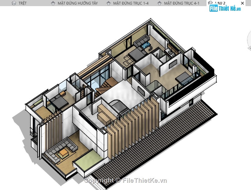 Nhà biệt thư 2 tầng,reit biệt thự 2 tầng,Revit Nhà phố 2 tầng,biệt thự 2 tầng,biệt thự 2 tầng kích thước 11x22m